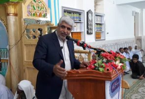 عکس نوشته فرماندار خاش در مورد کدینگ جایگاه های سوخت